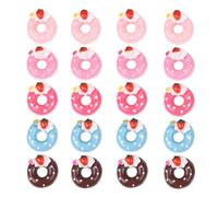 TEHAUX 20 pezzi Accessori Resina Decorativi Ciambella Artificiale per Progetti Te Ornamentazione Micro Paesaggi Portachiavi e Decorazioni Durature Colore Casuale Colore Casuale