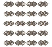 TEHAUX 20 Pezzi Cerniere in Bronzo Antico Incise per Mobili e Scatole Gioielli da Cerniere Mini Retro in Lega di Zinco per Armadi e Cassette in Legno Vintage