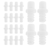 TEHAUX 20 pezzi Connettore per Manico Scopino Wc Ricambio Stabile e Resistente in Plastica per Attacco Testa Adattatore con Filettatura Auto-bloccante per Pulizia del Bagno