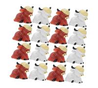 TEHAUX 20 pezzi Mini Animali in Resina Highland Cow Figurine Resistenti per Decorazioni Te Miniature Carine Cartoon per Giardino delle Fate Casa delle Bambole e Paesaggi in Miniatura