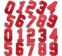 TEHAUX 20 Pezzi Toppe da Cucire Rosse da Ricamo in Plastico Pratiche ed Eleganti per Decorare T-shirt e Cappelli, Applicazioni Decorative Facili da Usare