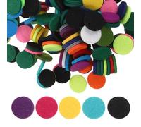 TEHAUX 200 Pezzi Cuscinetti Rotondi per Diffusore Aromaterapia Non Tessuto Mini Tamponi Sostitutivi per Oli Essenziali Colori Assortiti per Viaggi e Ambienti Casa Ufficio