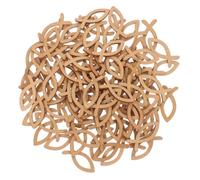 TEHAUX 200 Pezzi Decorazioni in Legno a Forma di Pesce, Ciondoli Pesce Cavo Stile Costiero, Colore Kaki, per Pittura DIY e Appendere, per Asili Nido e Decorazioni Nautiche