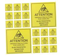 TEHAUX 200pezzi Segnale di Avvertenza Statica Etichetta di Avvertimento Elettrostatico Segnaletica di Sicurezza Autoadesiva per Laboratori Elettronici Protezione da Danni Statici Adatto