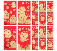 TEHAUX 24 Pezzi Buste Rosse Cinesi Fortunate Cartoon Serpente Decorazioni Capodanno Lunare Pacchetti Eleganti per Soldi e Auguri Simboli di Buona Fortuna e Prosperità