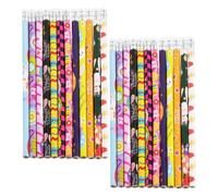 TEHAUX 24 Pezzi Matite Pasqua con Gomma, Legno, Portatili | Scuola e Sala Riunioni, Non Sbavano, Cancellano Segni Inutili, Stile Misto, Leggere Stile Casuale