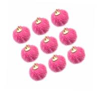 TEHAUX 24 Pezzi Pendente Pompon Peluche Rosato per Orecchini Diy Accessori Leggeri e Resistenti Design Elegante per Gioielli Personalizzati