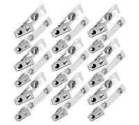 TEHAUX 250 pezzi Clip per Badge in Metallo Doppio Foro con Cinghia Trasparente in PVC Porta Badge Resistente per Carte Id per Ufficio Scuola e Strutture Sanitarie