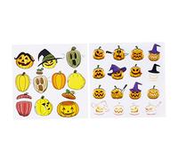 TEHAUX 2fogli Adesivi Termoadesivi Per Abbigliamento Tema Zucca Di Halloween Decorazioni Colorate Per T-shirt e Costumi Fai Da Te Per Famiglie