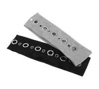 TEHAUX 2pezzi Fascia per Capelli Traforata Dettagli Occhiello Fasce Elastiche in Tessuto Morbido per Donna Accessori Casual Retrò per Festival Musicali e Stili Punk