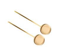 TEHAUX 2pezzi Orologio da Parete Pendolo Placcato in Oro Base All'orologio al Quarzo Silenzioso Aspetto Lussuoso Funzione di Posizionamento Flessibile