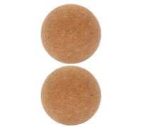 TEHAUX 2pezzi Palle da Massaggio in Sughero Alta Densità, Leggere e Resistenti per Massaggio Rilassante e Alleviare Tensione, per Yoga e Fitness Dopo Allenamento