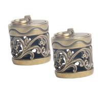 TEHAUX 2pezzi Portachiavi Da Appendere Bottiglia Intagliata in Rame Ciondolo Diffusore Decorativo Per Aromaterapia Fai Da Te Bottiglia Apribile Per Palline Profumate