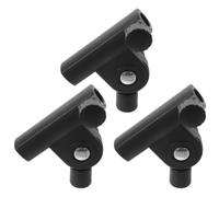 TEHAUX 3 Pezzi Adattatore per Asta Microfono Tipo T Filettatura 3/8 Rotante | Barra Trasversale da 15mm, Compatibile Karaoke e Conferenze, Nero, Plastica e Metallo