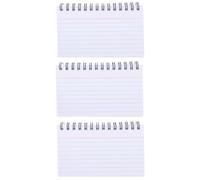 TEHAUX 3 Pezzi Blocco Note Spiralato Piccolo con Fogli Strappabili, Bianco | Carta e Lega di Alluminio, Piano Quotidiano, Formato da Cassetto, Portatile e Facile da Sfogliare