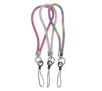 TEHAUX 3 pezzi Cordini da Polso con Strass Brillanti per Smartphone Laccio Antiscivolo Multifunzione per Telefono Porta Badge e Chiavi Lacci Lunghi Resistenti per Uso Quotidiano