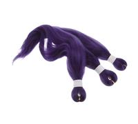 TEHAUX 3 Pezzi Extension Sintetiche per Dreadlock Viola Pre-Allungate Chioma Lunghi Lisci All’Uncinetto Parrucche Afro Intrecciate Leggere per Donne e Ragazze Trecce Crochet per