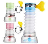 TEHAUX 3 pezzi Filtri per Rubinetto Depuratore Attivato da Carbonio Facile Installazione per Lavelli e Bagni Design Rotante Antispruzzo Compatibile con Rubinetti Standard