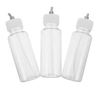 TEHAUX 3 Pezzi Flacone di Plastica 80cc per Aerografo Design a Sifone, Compatibile Accessori per Aerografo, per Studio e Uso All'aperto