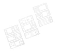 TEHAUX 3 Set Template Stencil Riutilizzabili per Journaling e Pianificazione Modelli Flessibili per Note Scrapbooking e Progetti DIY per Manager Studenti e Artisti