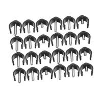 TEHAUX 30 Pezzi Morsetto a C Incrociato per Maniglia Stampelle e Deambulatori 25/28mm in Plastica e Ferro, Installazione Rapida Antiscivolo per Anziani Uso Interno ed Esterno