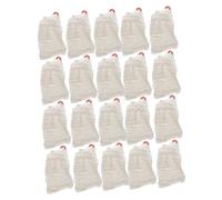 TEHAUX 30 Pezzi Sacchetto Esfoliante al Sapone Beige in Cotone e Lino con | Coulisse e Design Sospeso, Leggero e Compatto, per Doccia e Viaggio