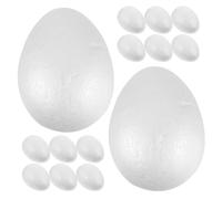 TEHAUX 30 Pezzi Uova di Schiuma Bianche Rotonde per Decorazioni Pasquali, Riutilizzabili per Pittura e Artigianato, Centro Tavola Creativo per Feste di Pasqua e Ritrovi All'aperto