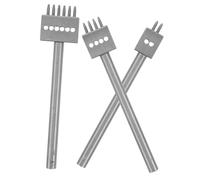 TEHAUX 3pezzi Strumenti Per Punzonatura Pelle Di Attrezzi Per Lavorazione Della Pelle Strumenti Manuali Per Fai Da Te Per Creare Buchi Precisi e Artigianato