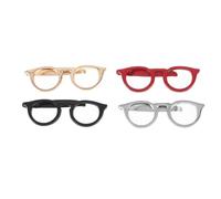 TEHAUX 4 Fermacravatte da Uomo in Lega Design a Occhiali, Clip per Cravatta Uniche Leggere e Resistenti, Accessori per Abiti da Uomo Professionali e Casual