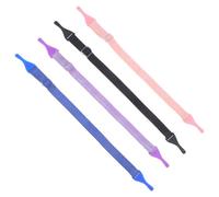 TEHAUX 4 Pezzi Cordini per Occhiali Elasticizzati Regolabili Catene Antismarrimento Colorate per Cinturini Resistenti e Pratici per Uso Quotidiano