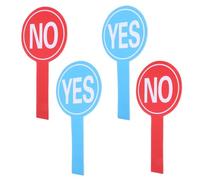 TEHAUX 4 pezzi Palette Voto Portatili per Aula Tavoletta Riutilizzabile per Giuria e Votazioni Materiale Resistente Adatta per Forniture Scolastiche e Giochi