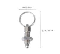 TEHAUX 4 Pezzi Perni Centraggio con Anello Trazione in Acciaio Inox Resistente Perni Posizionamento Molla Non Bloccanti per Officine Attrezzature e Produzione Macchinari