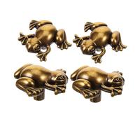 TEHAUX 4 Pezzi Pomelli per Mobili Vintage in Lega di Zinco Forma di Rana Maniglie Anticate per Armadi Comò Decorazione Elegante e Resistente per Mobili