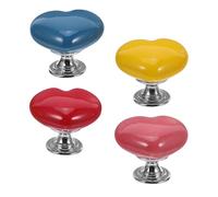 TEHAUX 4 Pezzi Pulsante Per Serbatoio Wc A Forma Di Cuore Pulsante Per Wc Di Ricambio Per A Forma Di Cuore Colorato Per Aiuto Per Scarico Parti Di