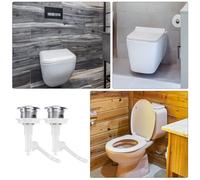 TEHAUX 4 pezzi Pulsante Scarico Wc per Bagno Antiruggine Risparmio Idrico Facile Installazione e Funzionamento Fluido