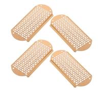 TEHAUX 4 Pezzi Raspa Piedi Professionale in Acciaio Inossidabile Beige per Pedicure a Casa, Esfolia la Pelle Morta e Rimuove Calli Delicata