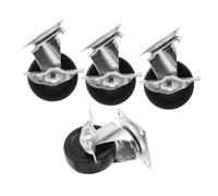 TEHAUX 4 pezzi Ruote per con Freno Gomma e Ruote Pivotanti Silenziose Resistenti per Mobili e Carrelli Esterno Sostituzione Facile e Stabile per Carichi