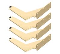 TEHAUX 4 Piedini per Mobili in Acciaio Dorato 15 CM - Gambe Regolabili per Divano Tavolino e Mobile TV Cuscinetti Antiscivolo - Supporto Stabile per Arredamento Soggiorno