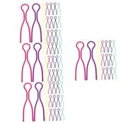 TEHAUX 4 Set Supporto per Clip per Bobina Creatore di Nastri Sbiechi Fili Regolabili Supporto per Bobine da Ricamo Rocchetto Rocchetto per Macchina Brother Filo da Cucito 50 Pezzi*4