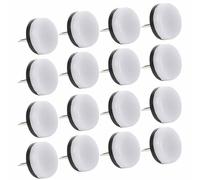 TEHAUX 40 pezzi Tacchetti per Mobili con Testa Nylon Rotonda e Chiodo in Antiscivolo e Protettivi per Piedini di Sedie e Tavoli Pad Spessi e Resistenti per Pavimenti