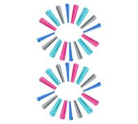 TEHAUX 48 Pezzi Bigodini per Permanente Chioma Sezione Codificata a Colori, Materiale Plastico a Forma di Arco a Tromba, per Saloni Professionali e Principianti, Facilitano Lavoro nel