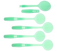 TEHAUX 5 Pezzi Accessorio la Cura del Viso con Clip per Dischetti di Cotone in Plastica Verde, Manico Staccabile per Skincare Idratante Quotidiana