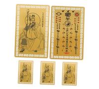 TEHAUX 5 Pezzi Carte Amuleto Cinesi Taisui Decorazioni Tradizionali Portatili per Protezione e Ricchezza Piccole Cartoline Benedizione per Casa Ufficio e Auto Amuleti Leggeri e Versatili