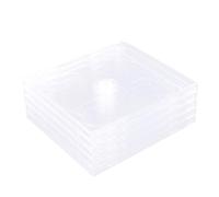 TEHAUX 5 pezzi Custodie per CD Doppio Standard Trasparenti con Vassoio Chiaro Protezione Resistente e Porta Disco Compatto per Archiviazione Sicura Dvd e CD