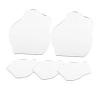 TEHAUX 5 Pezzi Specchio Decorativo Moderno in Acrilico Specchio per Il Trucco Ondulato Irregolare Facile