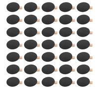 TEHAUX 50 Mini Lavagne con Clip in Legno Nero, Piccole Etichette Lavagna Riutilizzabili per Appunti, Messaggi e Promemoria, Compatte per Ufficio e Casa, Set da 50 Pezzi