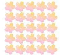 TEHAUX 50 Pezzi Perline di Resina a Cinque Petali a Forma di Fiore Effetto Gradiente, Perline Resistenti e Facili da Infilare per Braccialetti e Orecchini Fai da Te