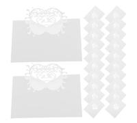 TEHAUX 50 Pezzi Segnaposto Matrimonio Taglio Uccellino e Cuore, Bianco | Cartoncino Pieghevole Sagoma Traforata, Superficie Vuota, per Tavoli Ricevimento e Nomi Ospiti