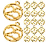 TEHAUX 50pezzi Ciondoli Numerici in Lega di Zinco Oro per Braccialetti Resistenza allo Sbiadimento e Design alla Moda per Feste e Creatività Fai da Te