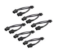 TEHAUX 6 Pezzi Alimentazione per Schede Video Dual Pin Pin Adattatore Pcie GPU Y Splitter Conversione per Alimentazione GPU Compatibile con Schede Video per Computer e Prestazione